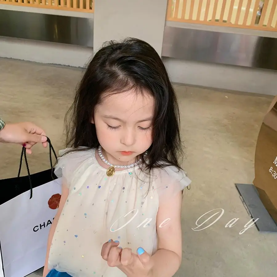 

Рубашки с круглым вырезом, пуловер без рукавов, однотонные дизайнерские модные современные удобные простые летние рубашки для девочек