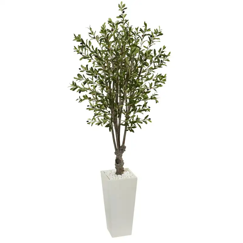 

Olive Artificial Tree in White Planter