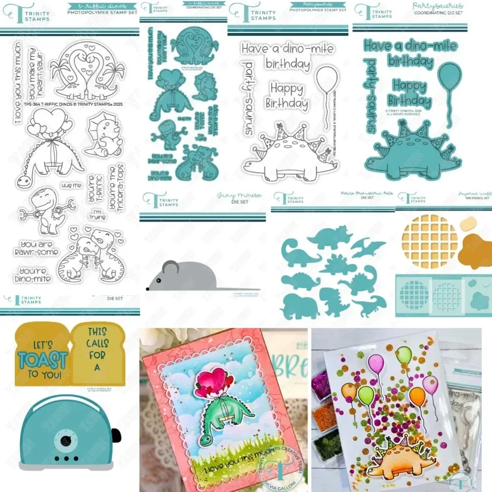 Набор штампов для скрапбукинга Трифические динозавры |