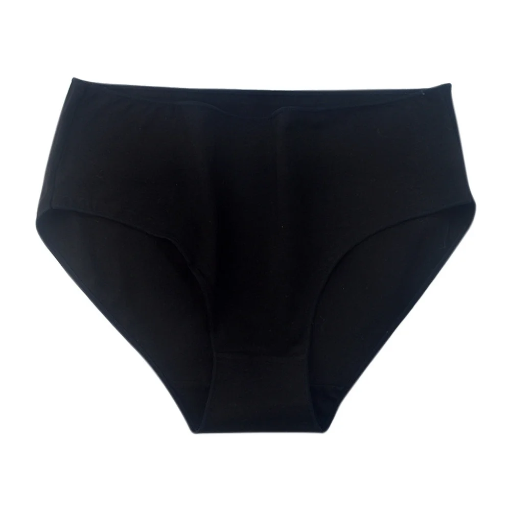 

M-XXL Plus Size Women Cotton Panties Brief Sexy Black Seamless Female Underwear Solid Mid Rise трусы женские Calzones Mujer Hot
