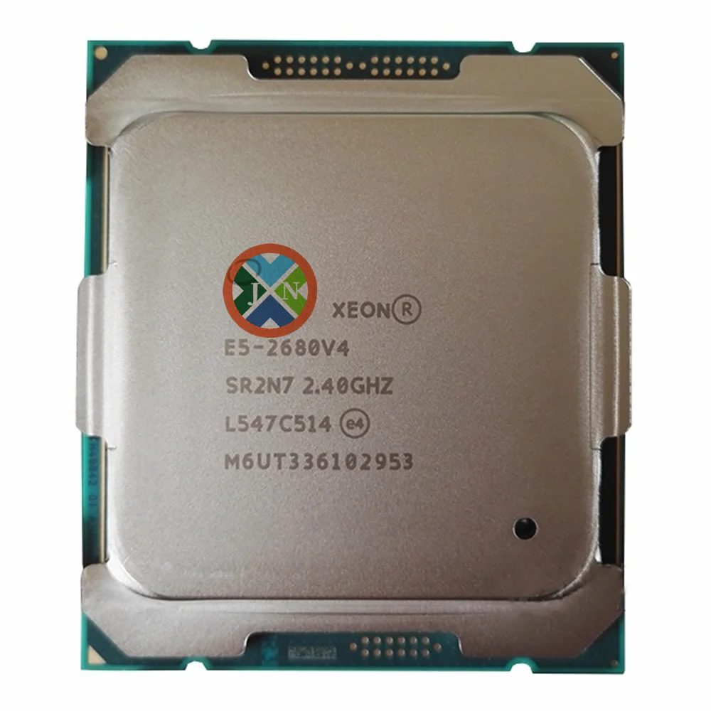 Used Xeon E5 2680 V4 LGA 2011-3 CPU Processor 2.4Ghz 14-core and 28 threads 120W E5-2680V4 Free Shipping