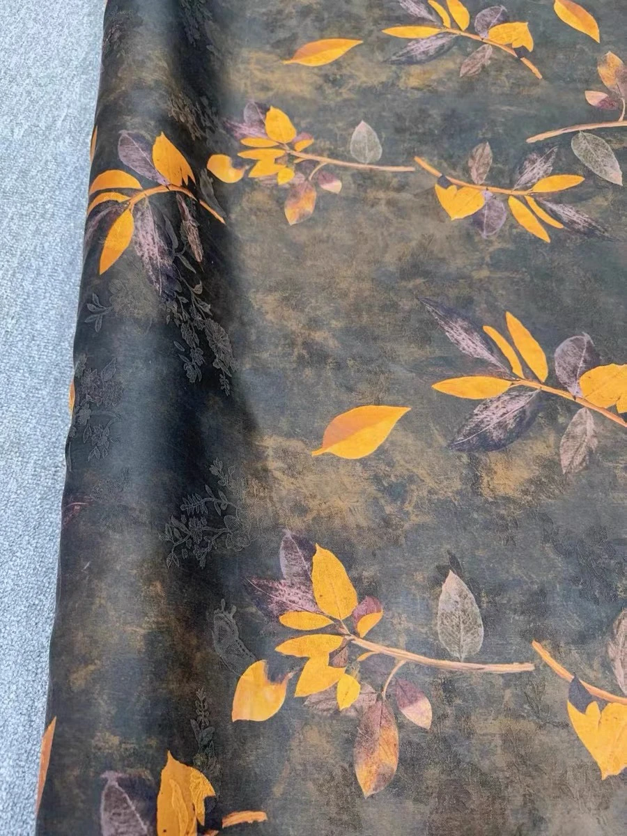 Винтажная жаккардовая ткань из натурального шелка Гуандун