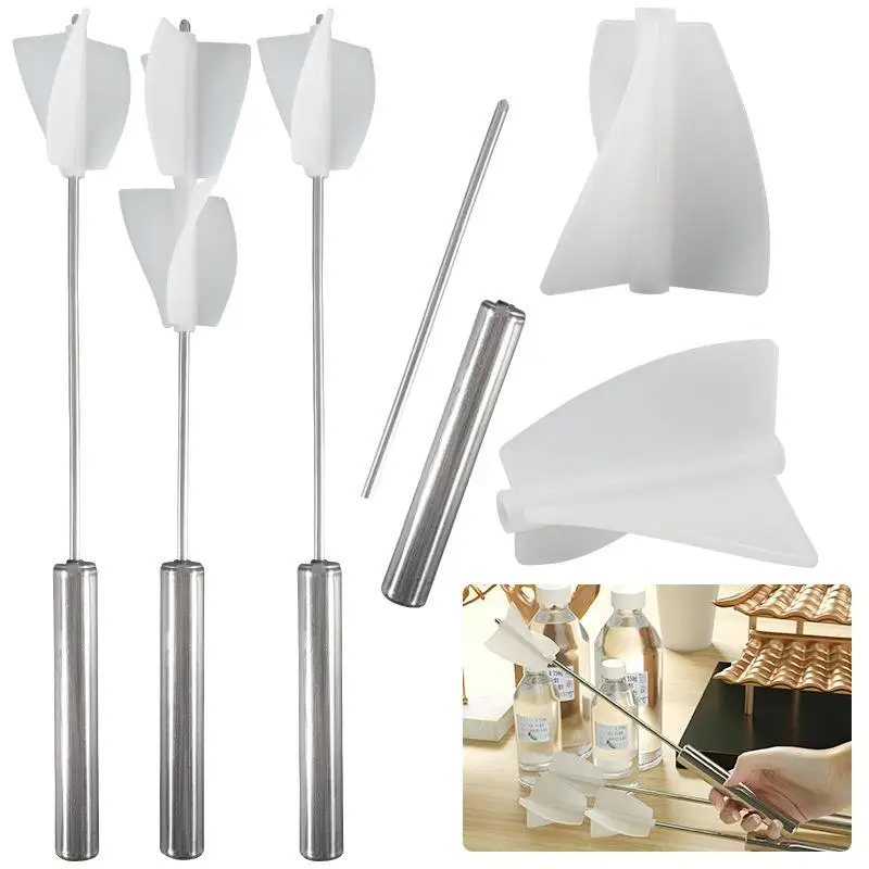 

Manual Stirring Rod DIY Epoxy Resin Glue Mixing Tool Stainless Steel Stirrer Handle Propeller Silicone Mold Resin Jewelry Tools