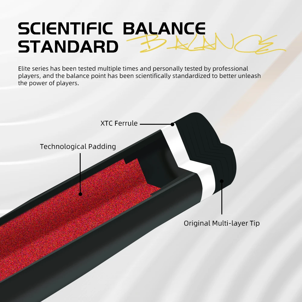 ZOKUE Elite Series Кий из углеродного волокна с низким дефлекцией две валы кленовый