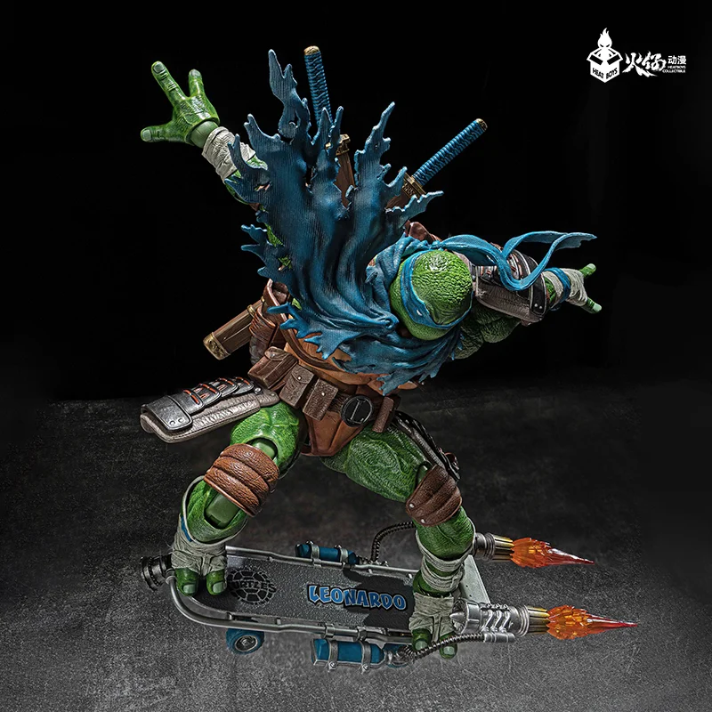 Фото Фигурка HEATBOYS Ninja Turtles: Леонардо, 20 см, аниме-фигурка, подвижная модель, коллекционная настольная статуэтка, игрушка, подарок №4