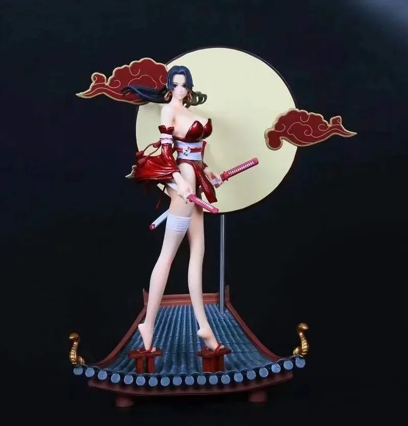 

Animee One Piece Figure Boa Hancock Pirate King Roof Empress KT Country of Harmony and Wind Empress Scene Model Boxed Handmade