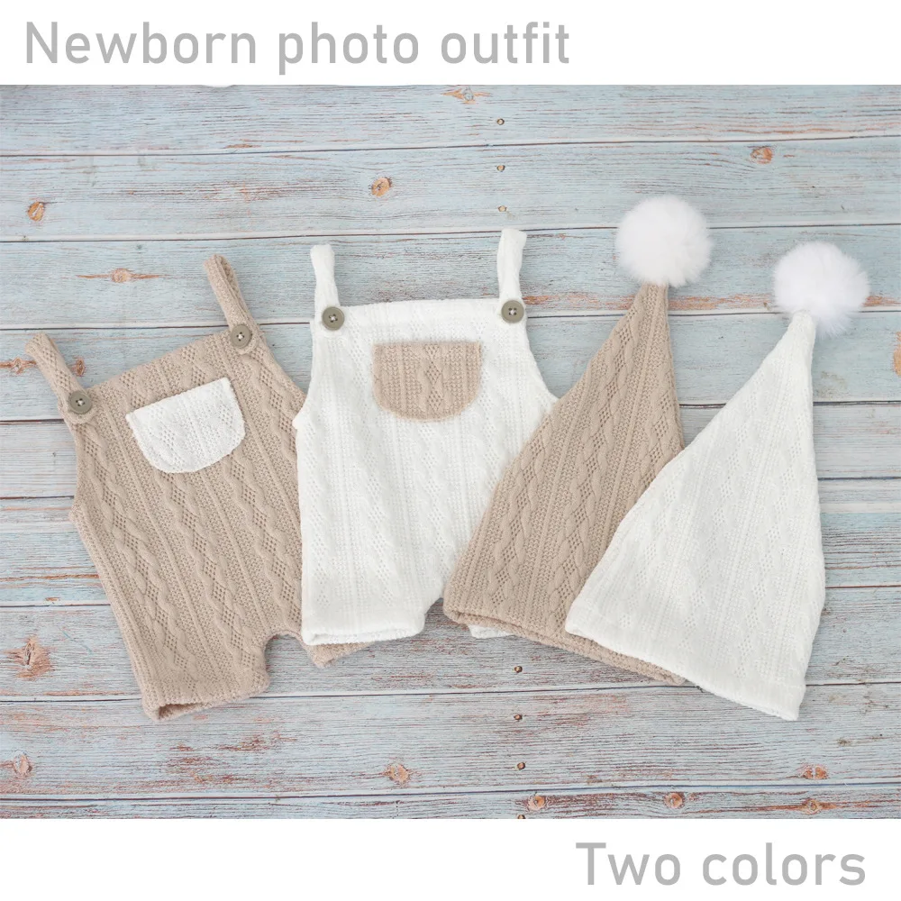 

Newborn Photography Props Outfit Hat Baby Romper Bodysuits Disfraz Bebe Photo Shooting Studio Baby Clothes New Born Accessories