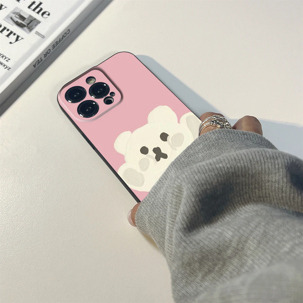 

For IPhone14 Pro Unhappy bear at work Phone Case for IPhone 11 12 13 14 Pro XR XS MAX 14 Plus SE 13 Pro Iphone Covers