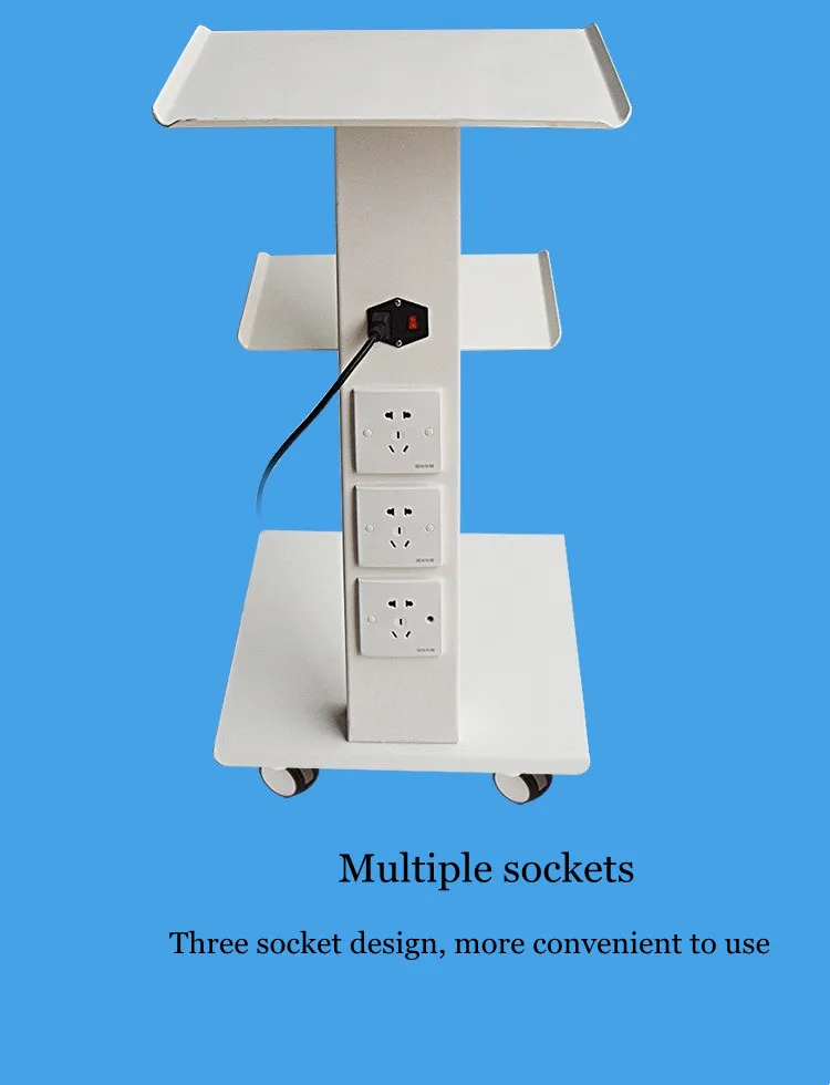 2022 Мобильная тележка для стоматологических клиник с трехслойным лотком и в