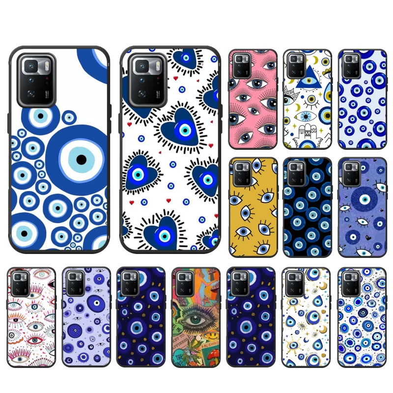 

Blue Evil Eye Phone Case For Xiaomi Redmi Note 11 10 Pro Note 8 Pro 9Pro Note9 9S 10S 9T Redmi 10 9C 9A