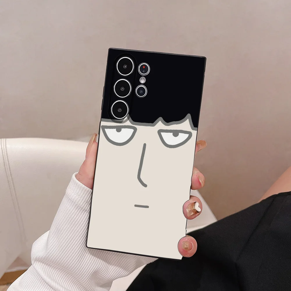 Забавный чехол для телефона P-Psycho 100 с аниме Samsung Galaxy S25 S24 S22 S23 Ultra S21 S20 Plus 5G матовый