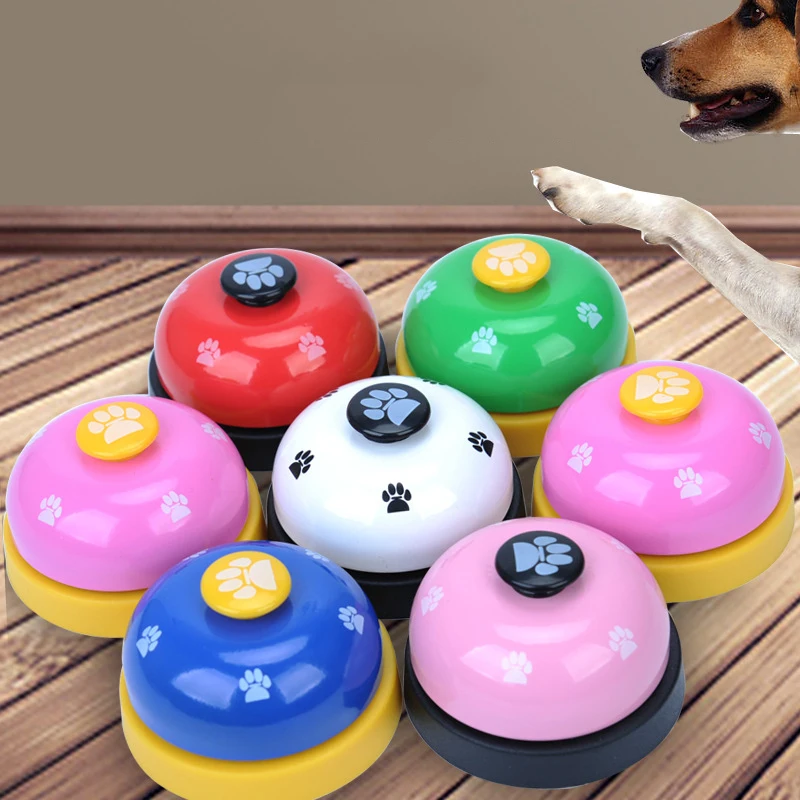 

Pet Toy Bell for Dog Cat Training Interactive Toy Called Dinner Small Bells Footprint Trainer Toys Teddy Feeding Remind Supplies