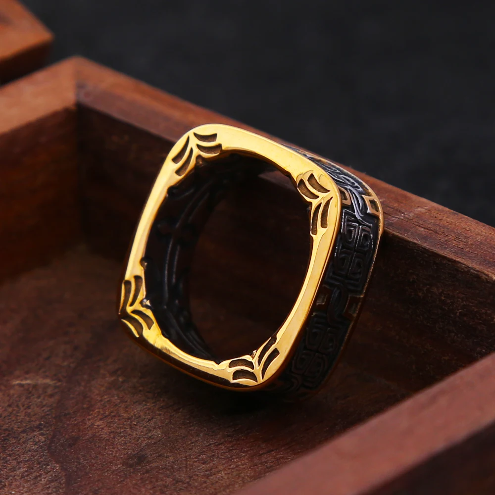 Vintage Nordic Valknut Ring For Men Stainless Steel Celtic Knot Ring Viking Amulet Fashion Punk Jewelry Gifts Dropshipping