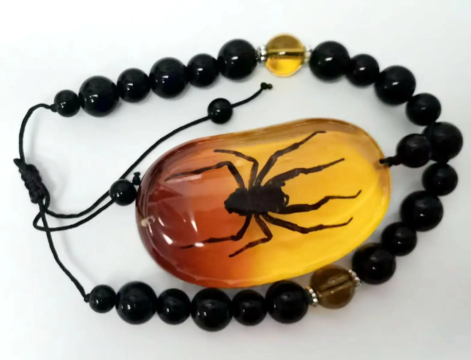 Уникальный дизайн браслета Паук Черный круглый браслет из бисера с насекомыми