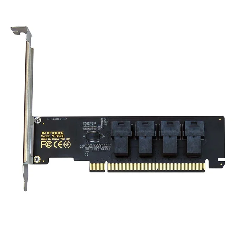 Адаптер PCIe 3 0 4 до 4-port SFF-8643 U2 Array