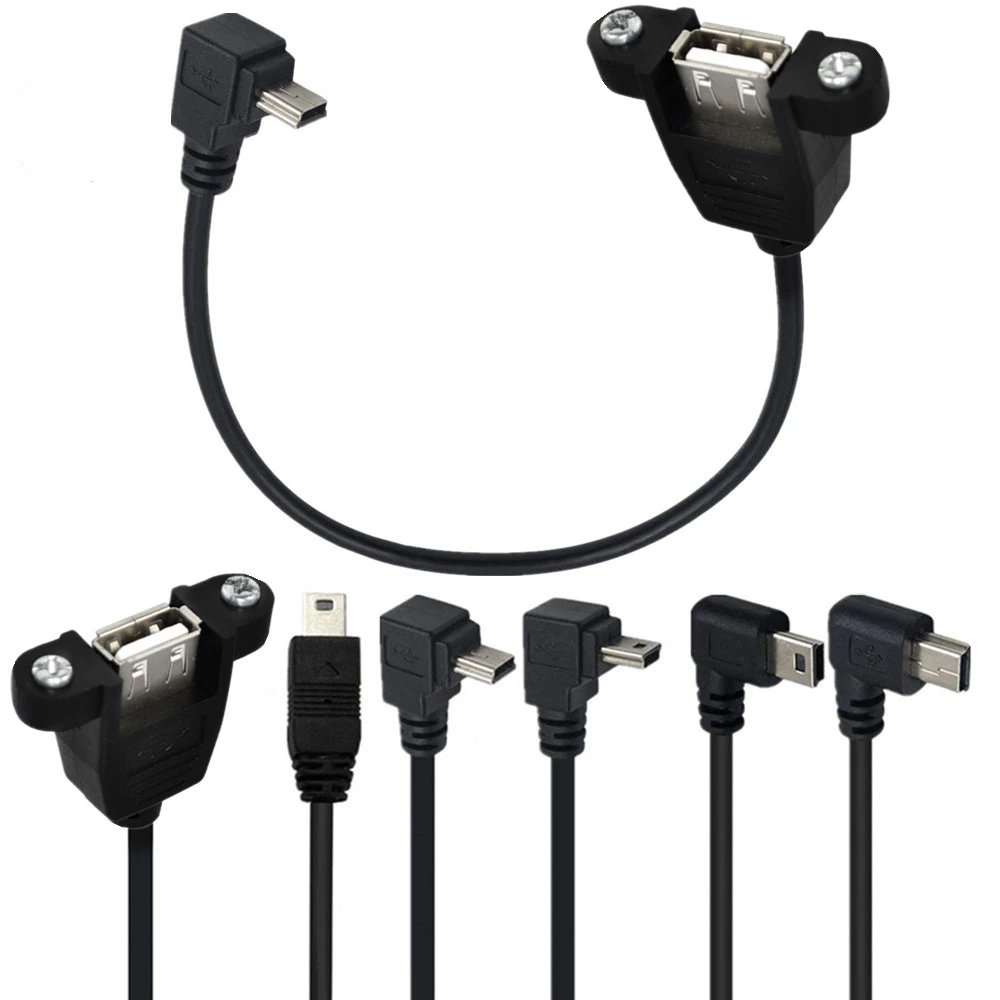 

With screw holes to fix USB extension cable with ears USB2.0 baffle cable with ears USB line up and down left and right 0.5M