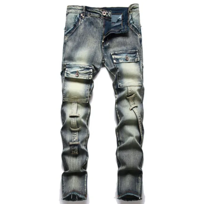 

2021 New Fashion Mens Biker Jeans Casual Slim Skinny Jean Homme Autumn Winter Men Denim Pants Casual Male Vaqueros Hombre