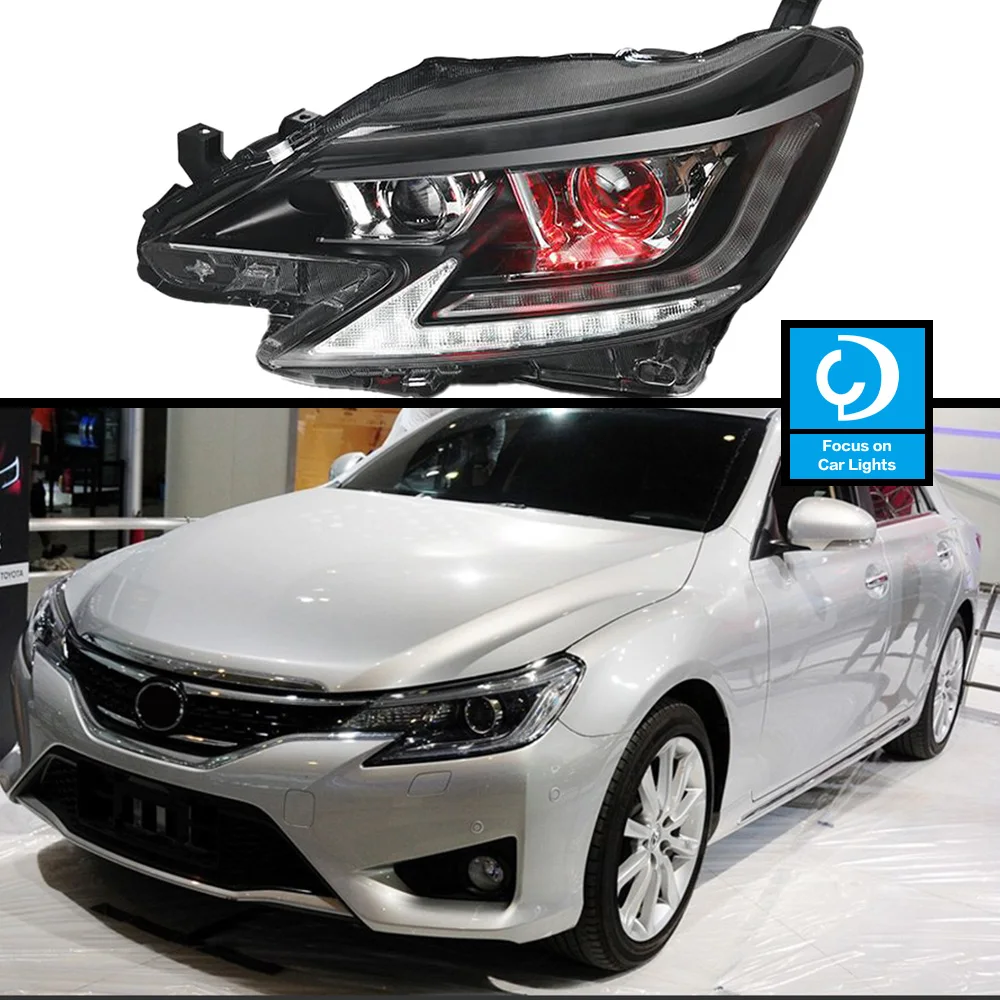 

Car Front Headlight For New Mark X 2013 Reiz 2014 Type LED HeadLamp Styling Dynamic Turn Signal Lens Automotive Accessories 2PCS