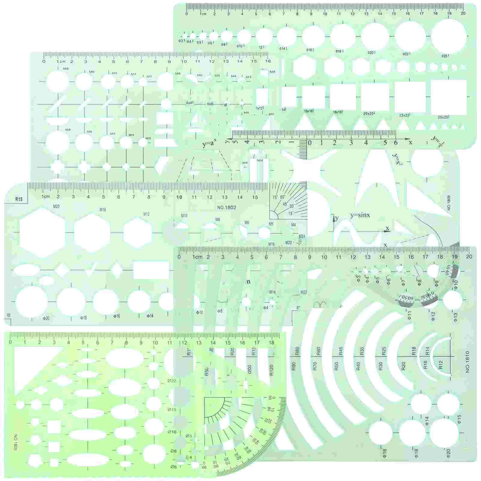 

Drawing Template Ruler Architecture Supplies Circle Templates Drafting Plastic Scale Stencils Geometric Geometry Kids Suit Case