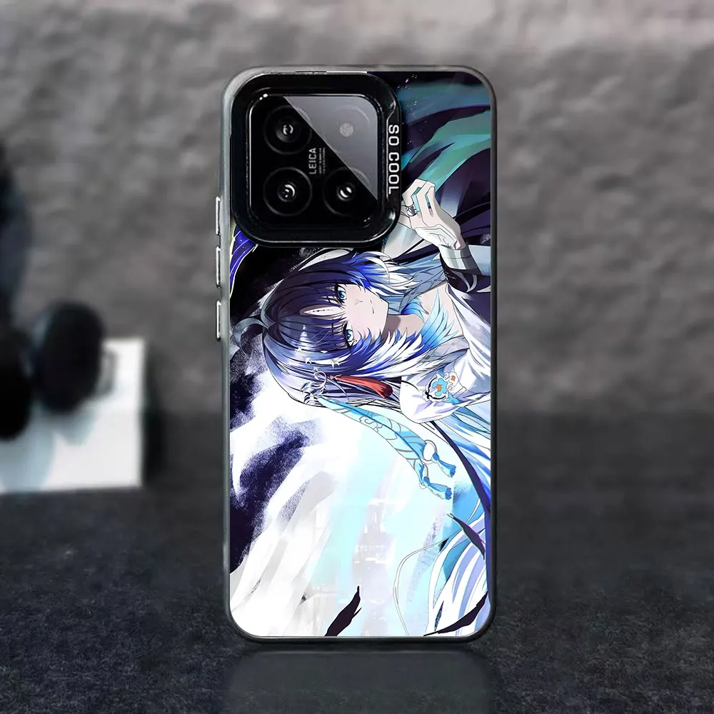 Фото Чехол для мобильного телефона Xiaomi 14T 11 Lite 5G NE 12 12T 13T 13 Pro 14, черный, с принтом Wuthering Waves Yangyang Xuanling, задняя крышка №4