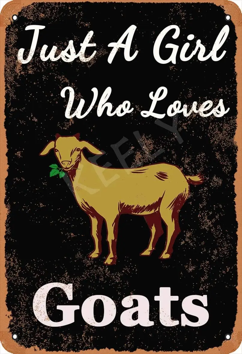 

Металлическая винтажная жестяная вывеска в виде коз для украшения стен, 12x8 дюймов