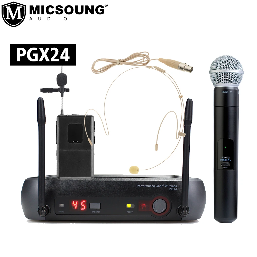 

PGX4 Beta58a/SM58/ UHF Wireless Mic Cardioid Handheld Vocal Stage Studio PGX24 BETA58A Microphone PGX4