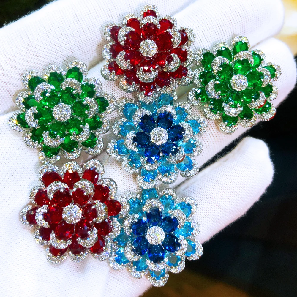 

Missvikki Boho Charm Summer Clear CZ Flowers Earrings for Women Bridal Wedding Party Be Original Lady Girl Gift Jewelry Ins Hot