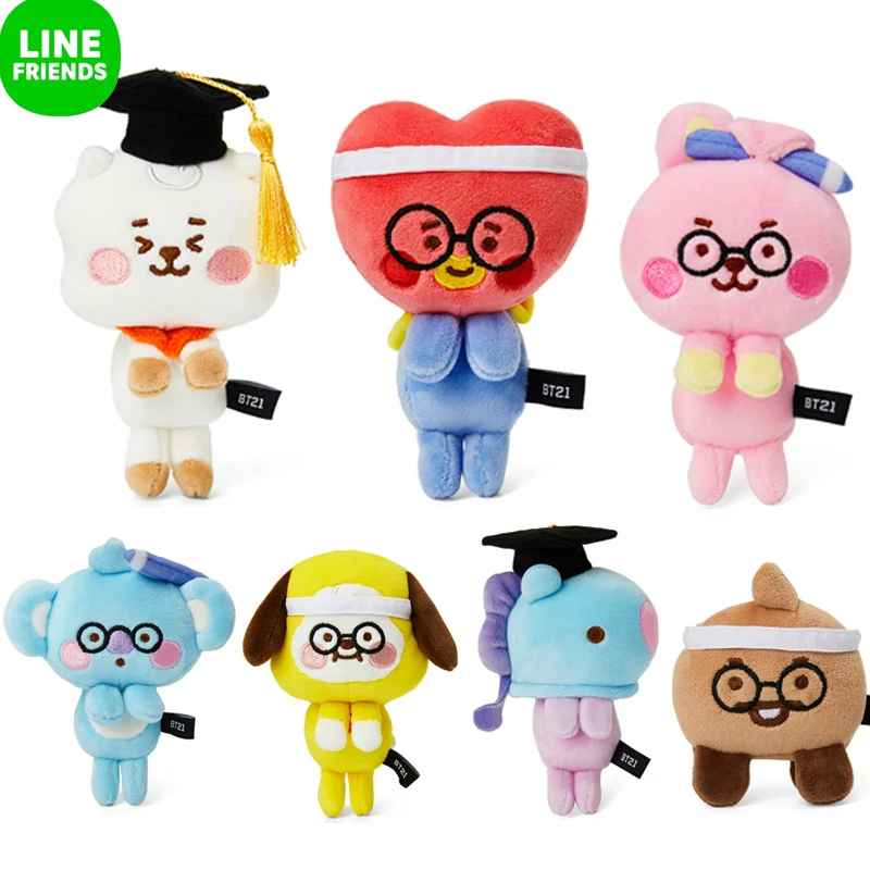 Line Friends Bt21 BTS Kawaii Kpop Plushie Animals Doll TATA RJ COOKY Bt21 Cute Cartoon Plush Stuffed Plush Gift Gift Baby Toys