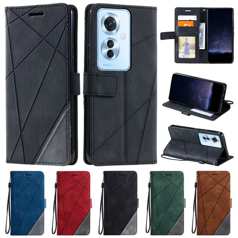 Чехол для OPPO Reno 11F роскошный флип-кошелек Кожаный флип-чехол Fundas Oppo Reno11F 11 F Pro