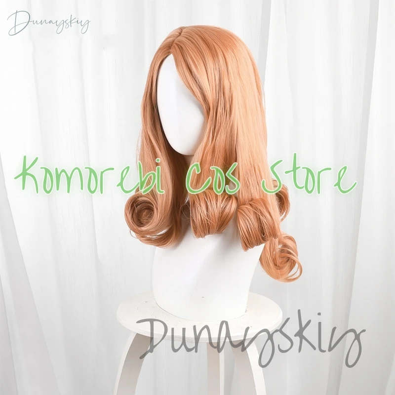 Парик для косплея удзумаки из аниме ужас Длинные оранжевые вьющиеся волосы