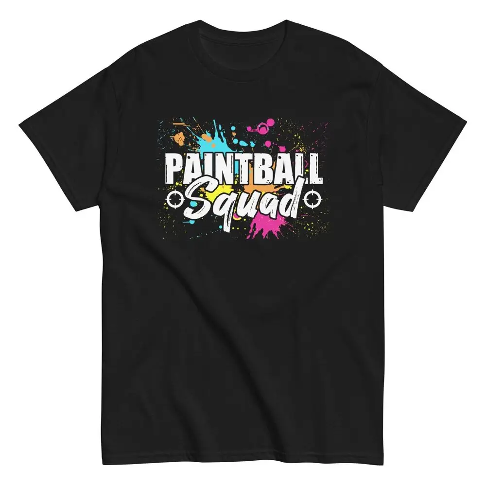 Красочная хлопковая футболка унисекс для пейнтбола подарок отряд рисунок TeeAnime Y2K
