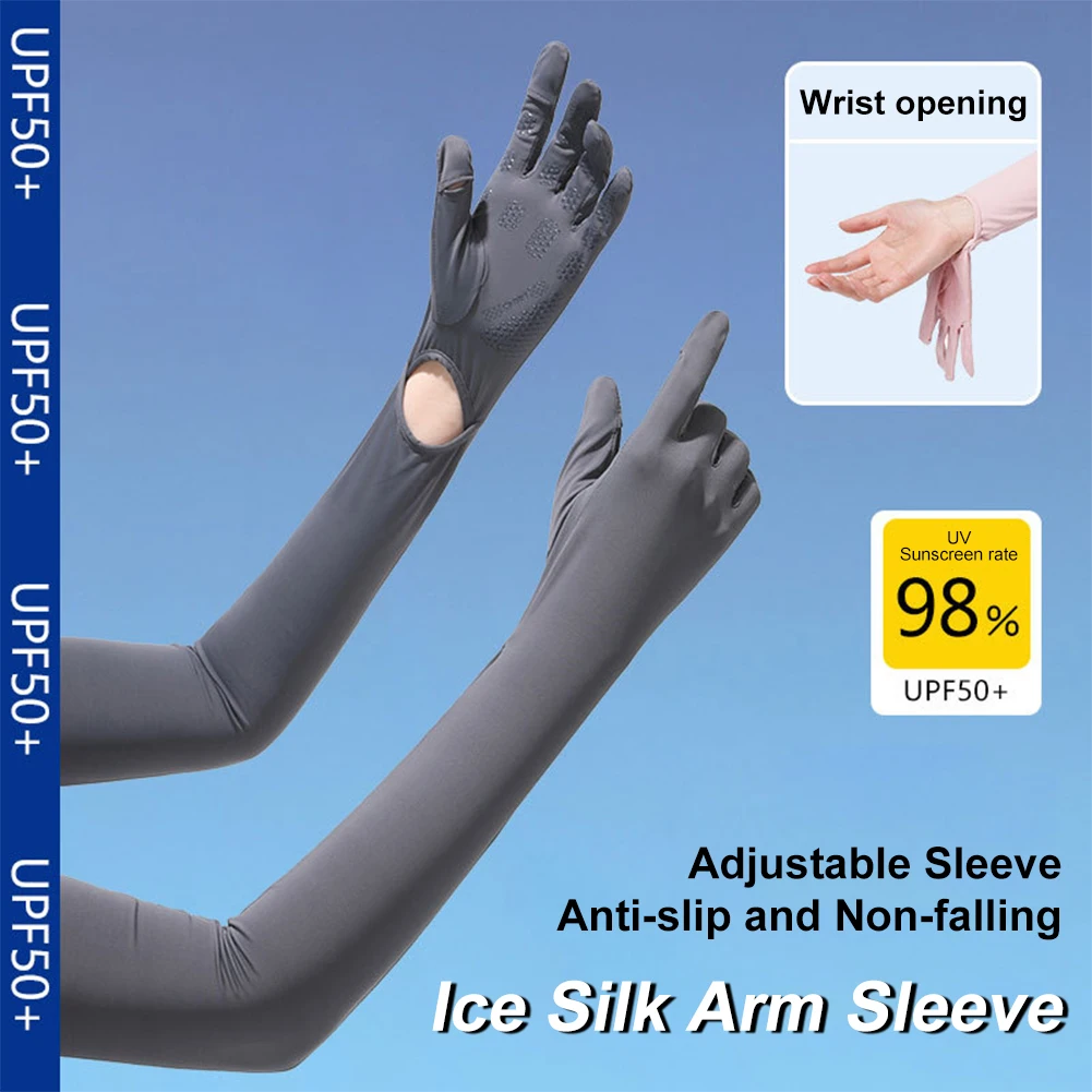 

UV Sun Protetcion Ice Silk Arm Sleeve Summer Sunscreen Cool Hand Arm Cover For MTB Road Cycling Hand Arm Cover Outdoor Men Women