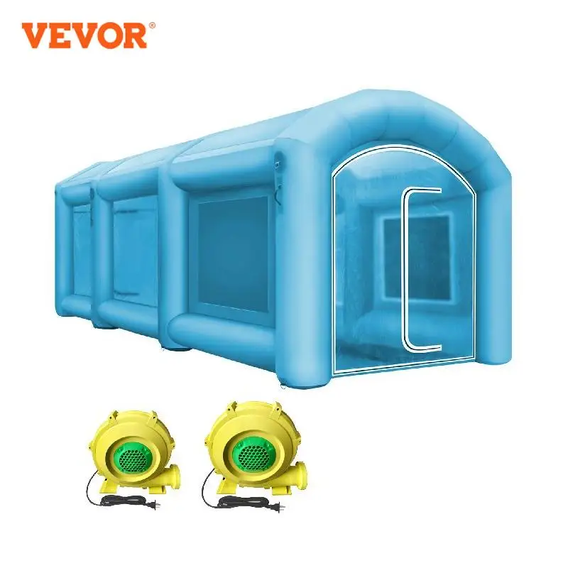 

VEVOR Inflatable Spray Booth 23x13x8ft Car Paint Booth W/ 2 Blowers Filter System For Car Parking Tent Works Capacious Portable