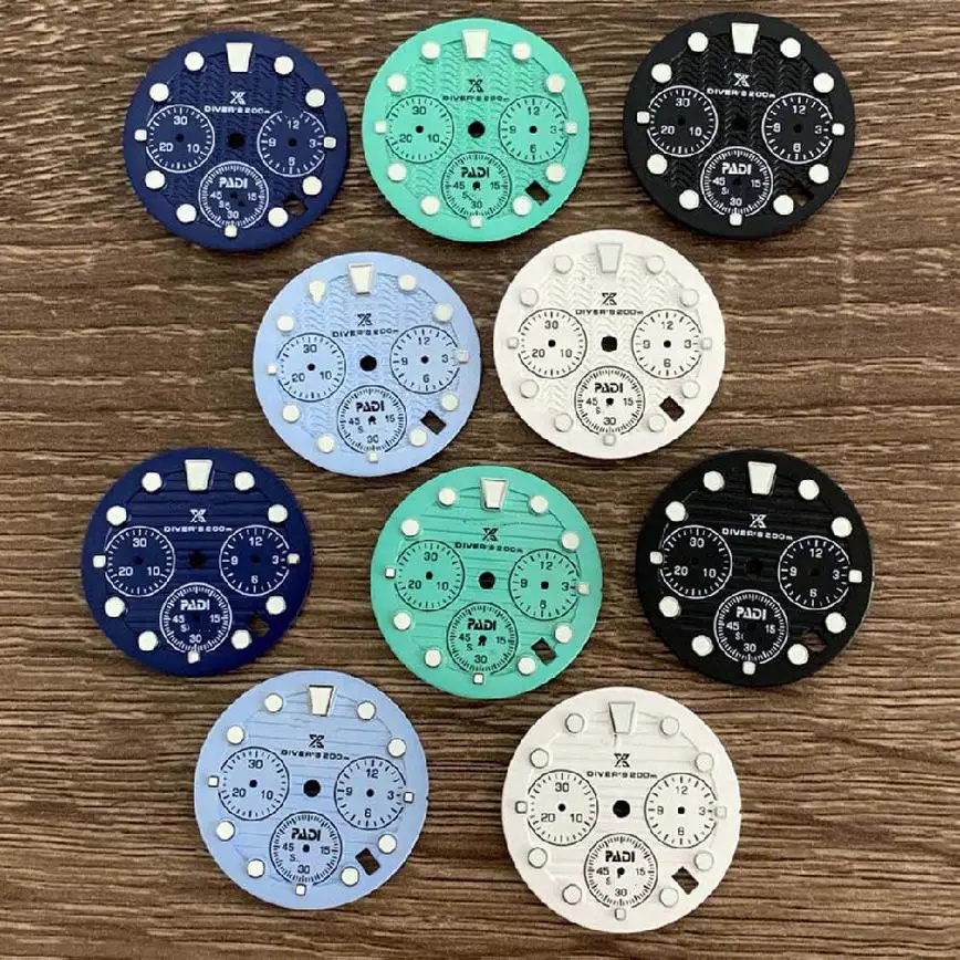 Watch Accessories  30mm Dial And Hands Quartz Ripple Dial / Hands Only for Japanese VK63 Movement