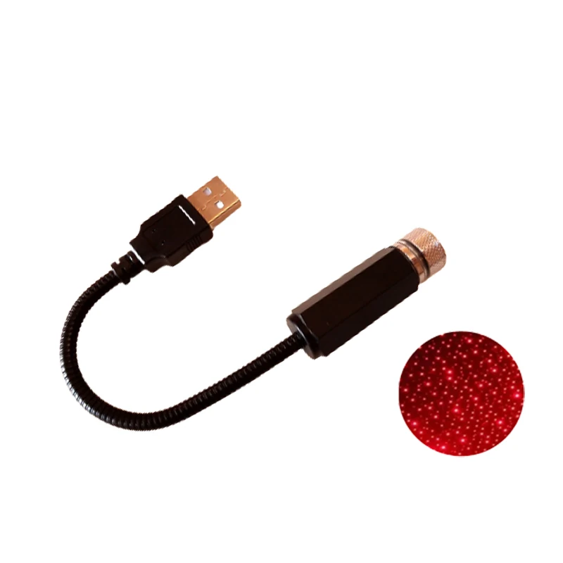 

Романтический светодиодный ночник на крышу автомобиля, декоративная лампа с USB-разъемом для проектора, освещение для интерьера автомобиля