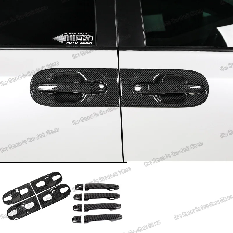 

carbon fiber abs car door handle bowl trims chrome for toyota sienna 2011 2012 2013 2014 2015 2016 2017 2018 2019 xl30 auto