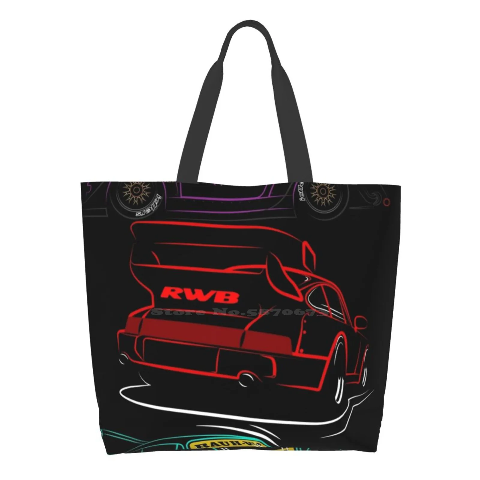 

Widebodies Classic Shopping Bags Fashion Casual Pacakge Hand Bag Carartist Carart Cardrawing Automotive Automotivearts