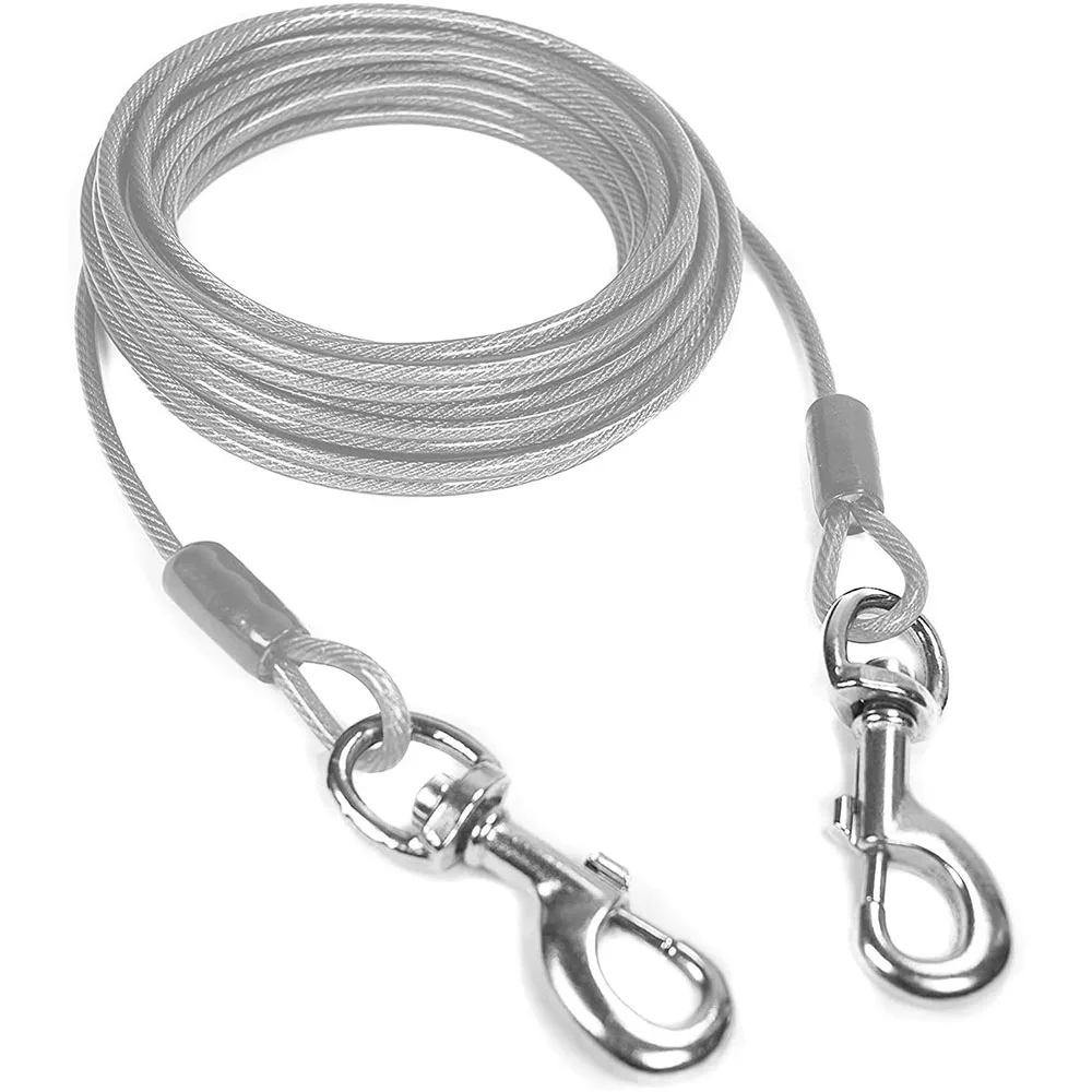 

Galvanized Wire Dog Pet Tie Steel Cable Yard Coating For Proof Leash Out Pets With Camping Outdoors Large Lead Dogs Dog Chew