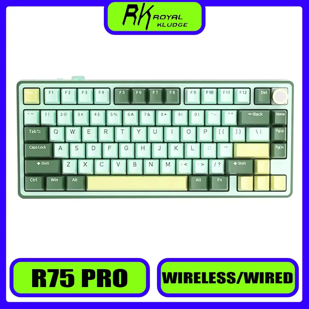 Механическая клавиатура Rk R75 Pro многофункциональная ручка трехрежимная
