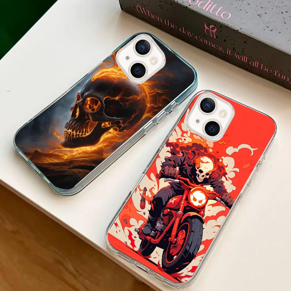 Прозрачный силиконовый чехол WB-10 Ghost Rider для Moto G42 50 51 52 60 62 71 72 84 85 200 Edge 40 pro Ultra