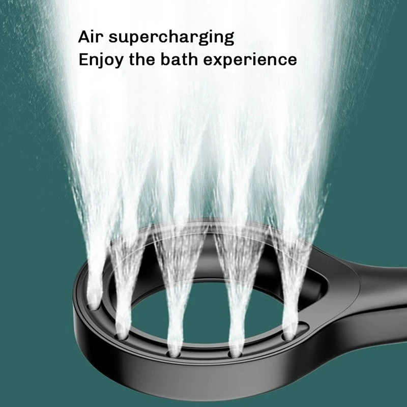 Heart Ring Booster Shower Heads High Pressure Head Home Sets Rain Mixer Bathroom Accessories