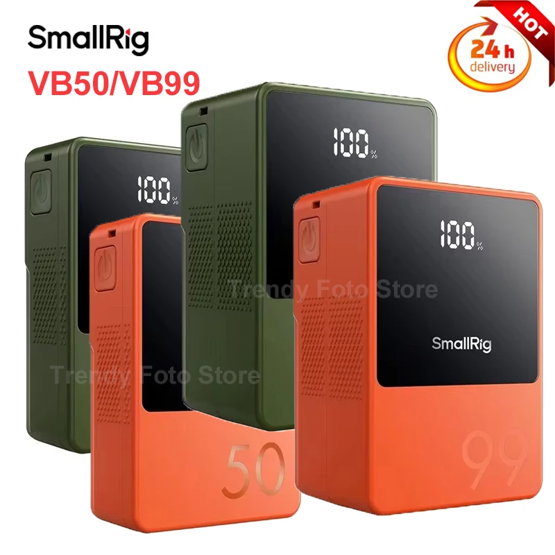 SmallRig VB99/VB50 Аккумулятор с V-образным креплением Быстрая зарядка 6800 мАч/3400 мАч