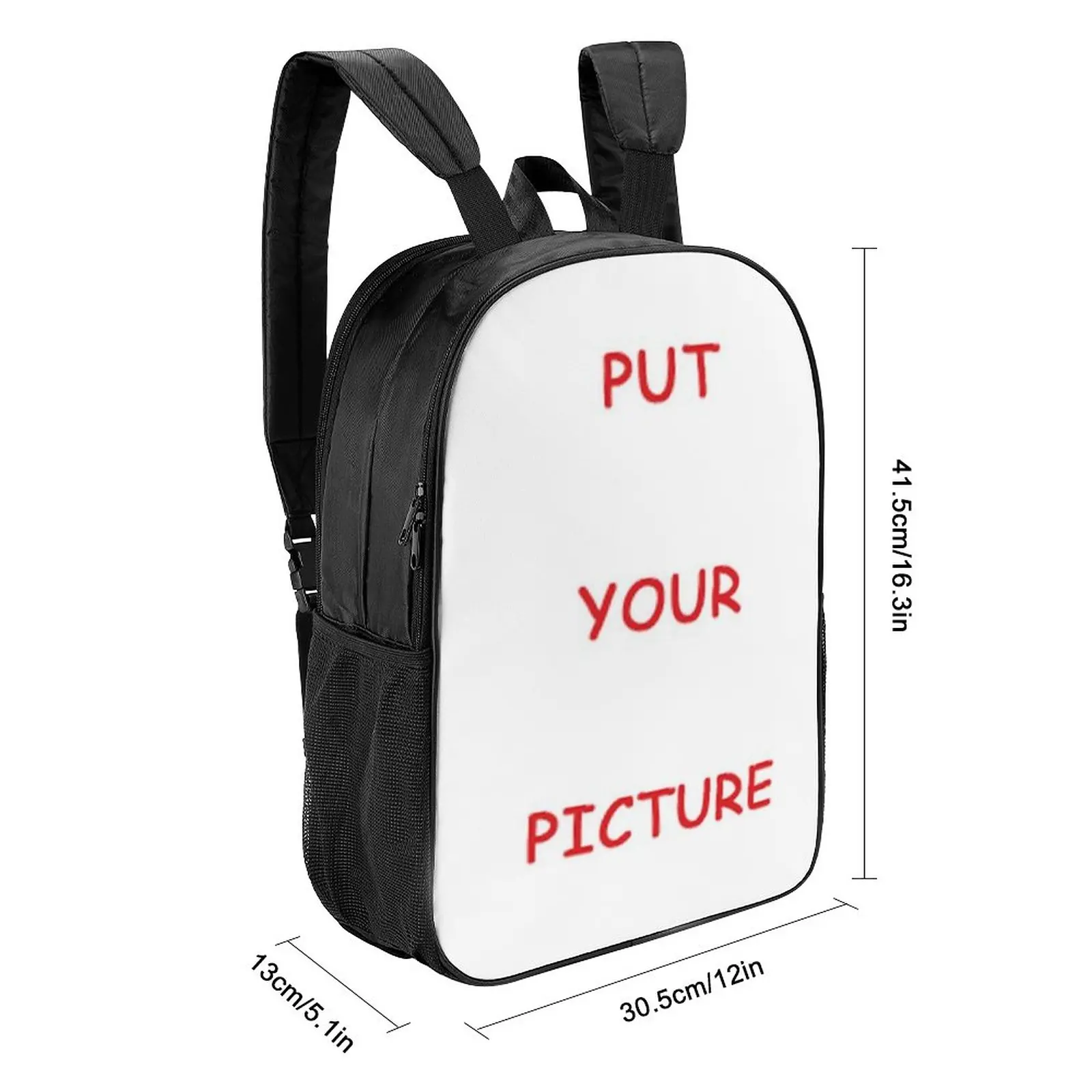 Custom Print School Bags Children's Backpack Multifunctional Book Bag Breathable Shoulder Straps Put Your Pattern 17inch