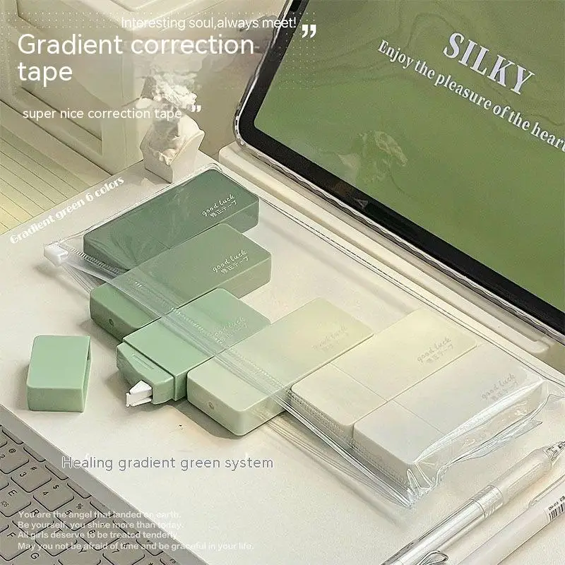 

6/12/24 шт., Корректирующая лента с зеленым градиентом