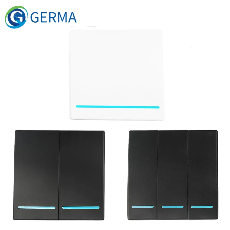 

GERMA 1/2/3 Gang RF 433Mhz Smart home Push Wireless Switch Light Remote Control Wall Button Ceiling Lamp On Off ASK Ev1257