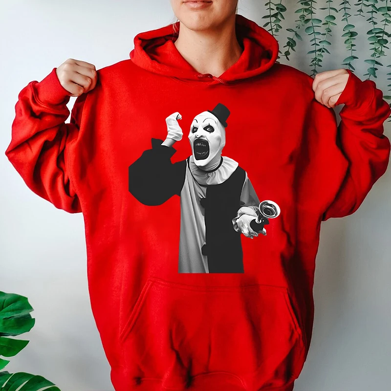 Женская осенне-зимняя Толстовка с принтом ужасов клоуна на Хэллоуин свитер