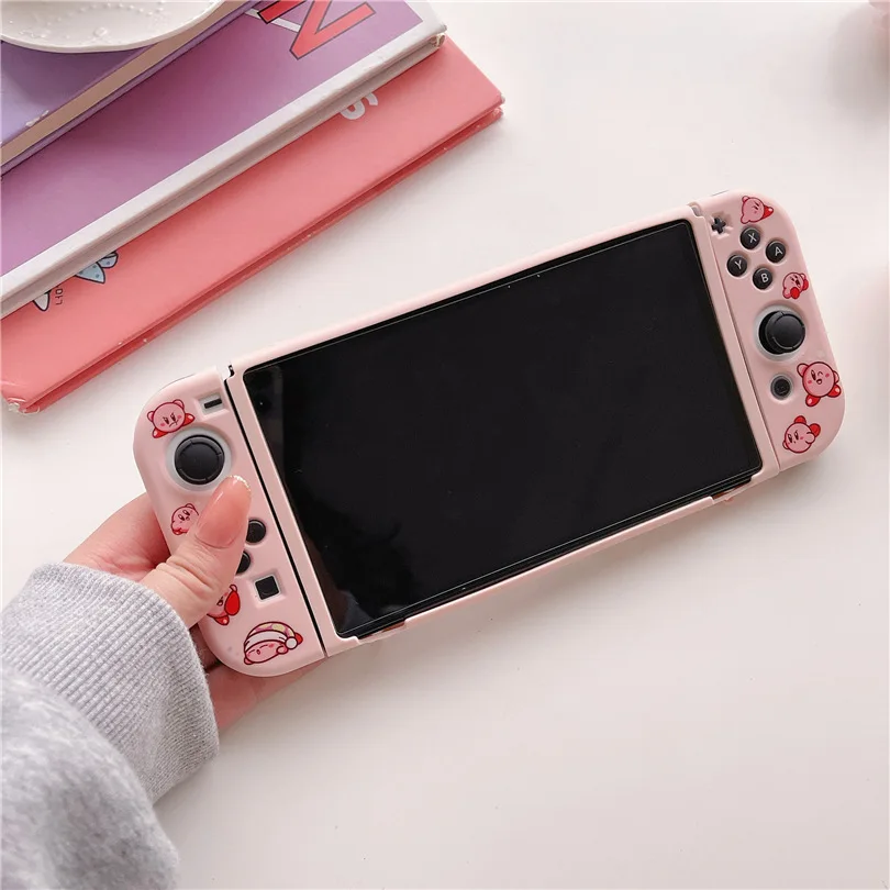 

Аниме Kawaii мультфильм звезда Kirby переключатель оболочка разделенный Oled игровой оболочка мягкий защитный рукав портативный мешок подарок игрушка
