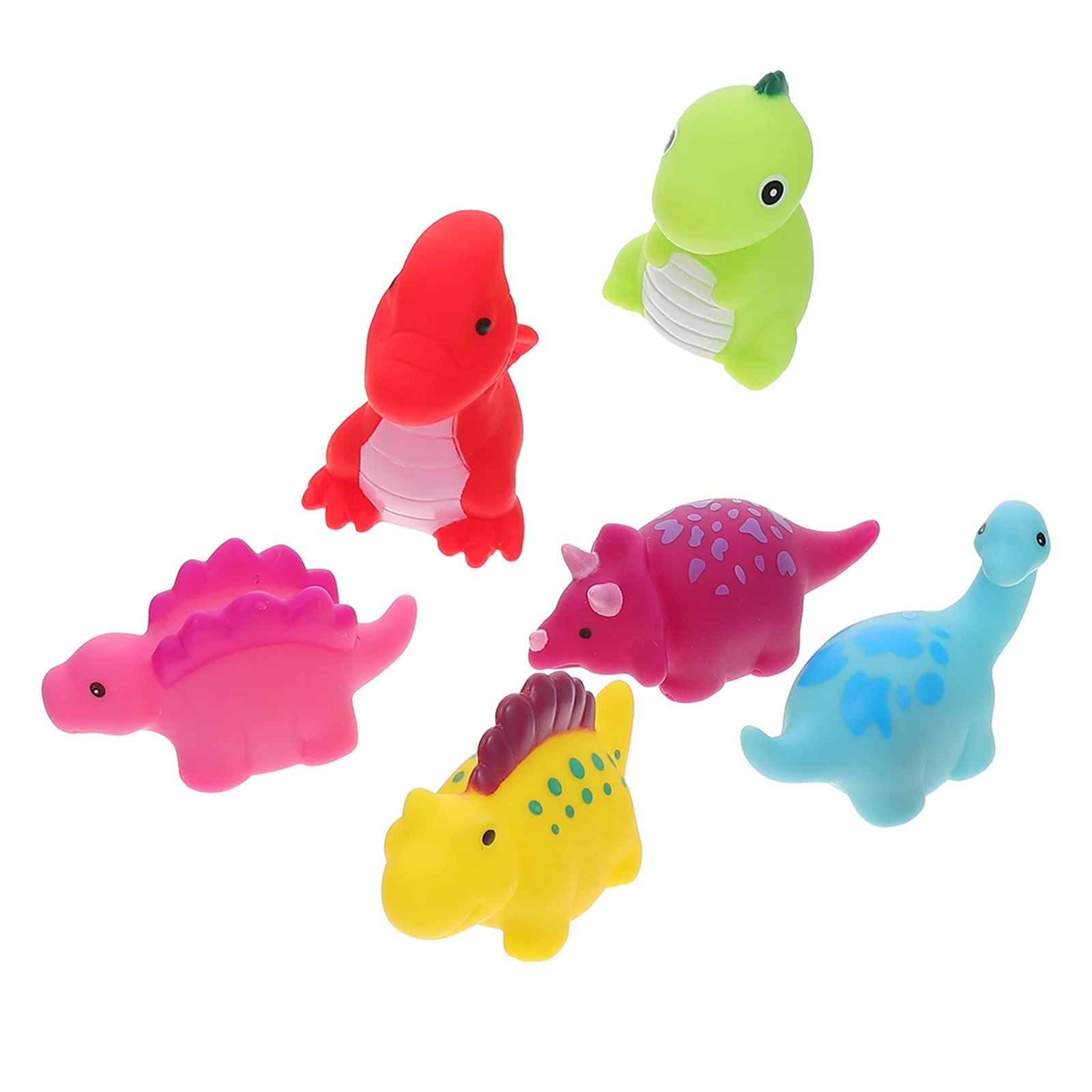 

6Pcs Luminous Dinosaurs Bathing Toys Adorable Kids Playing Water Bath Toys