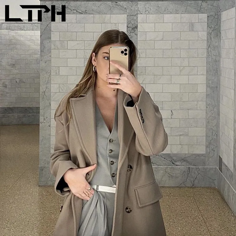 LTPH streetwear pant suits two piece set women V neck cardigan blazer vest jacket unisex style casual trousers 2023 spring new