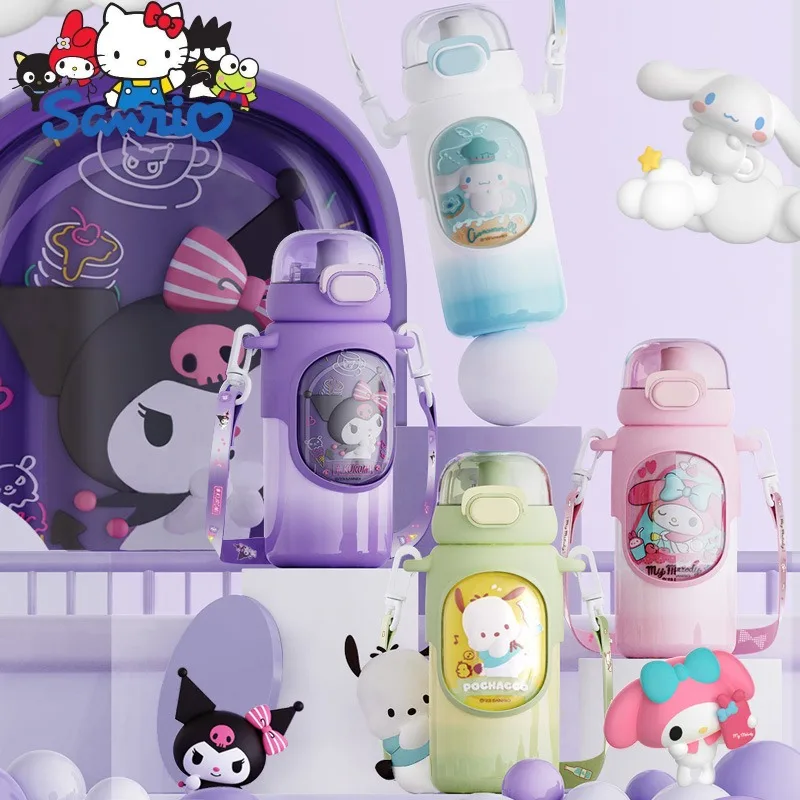 

Sanrio Вакуумная чашка Kawaii Hello Kitty Kuromi Mymelody Cinnamoroll Pachacco мультфильм для студентов детей большая емкость Милая соломинка